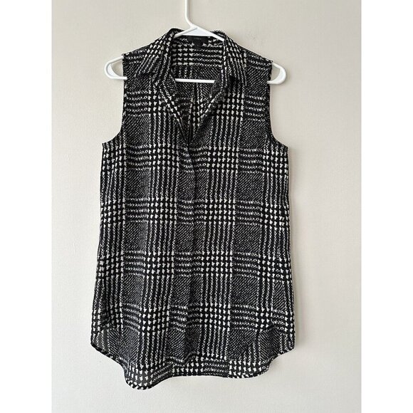 J Crew Sleeveless Printed Blouse Womens Size S Lightweight V Neck Office Career - Picture 1 of 9